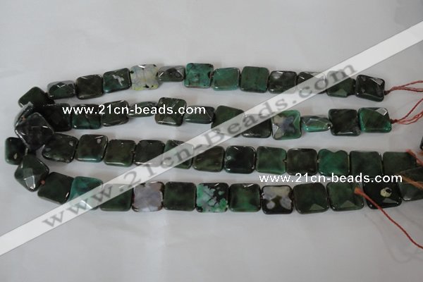 CAG4871 15 inches 14*14mm faceted square fire crackle agate beads