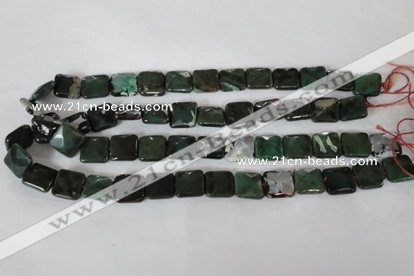 CAG4876 15 inches 14*14mm faceted square fire crackle agate beads