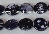 CAG4892 15 inches 15mm faceted coin fire crackle agate beads