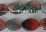 CAG4897 15 inches 13*18mm faceted oval fire crackle agate beads