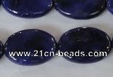 CAG4898 15 inches 18*25mm faceted oval fire crackle agate beads