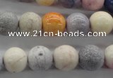 CAG4925 15.5 inches 12mm round dyed white agate beads