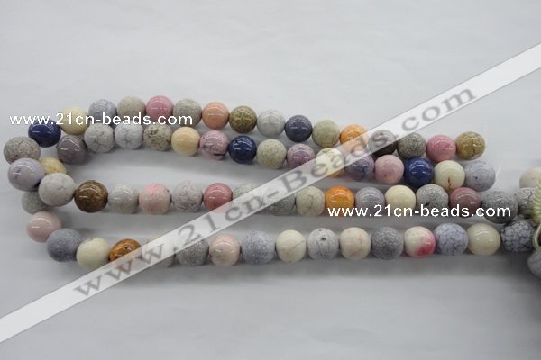 CAG4925 15.5 inches 12mm round dyed white agate beads