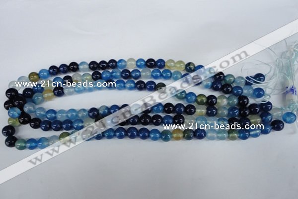 CAG5006 15.5 inches 8mm round agate gemstone beads wholesale