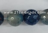 CAG5008 15.5 inches 18mm faceted round agate gemstone beads wholesale