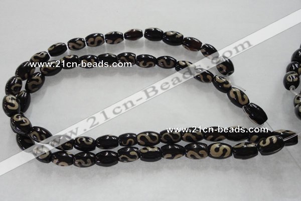 CAG5081 15.5 inches 8*12mm drum tibetan agate beads wholesale