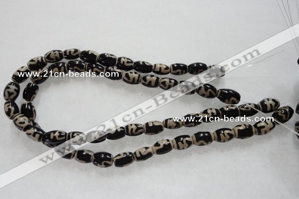 CAG5083 15.5 inches 8*12mm drum tibetan agate beads wholesale