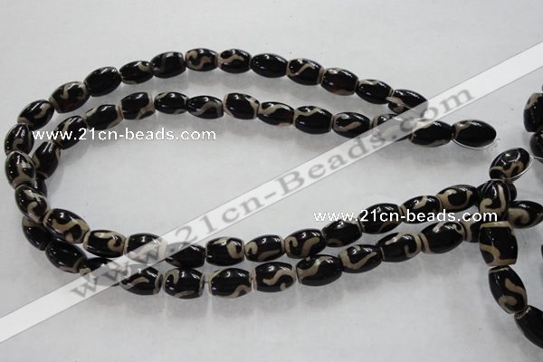 CAG5088 15.5 inches 8*12mm drum tibetan agate beads wholesale