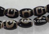 CAG5089 15.5 inches 8*12mm drum tibetan agate beads wholesale