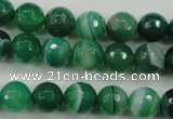 CAG5122 15.5 inches 8mm faceted round line agate beads wholesale