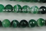 CAG5123 15.5 inches 10mm faceted round line agate beads wholesale