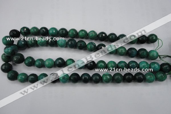 CAG5129 15.5 inches 12mm faceted round agate beads wholesale