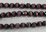 CAG5138 15 inches 6mm faceted round tibetan agate beads wholesale