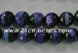 CAG5148 15 inches 10mm faceted round tibetan agate beads wholesale