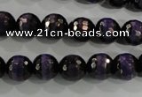 CAG5150 15 inches 10mm faceted round tibetan agate beads wholesale