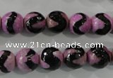 CAG5162 15 inches 10mm faceted round tibetan agate beads wholesale