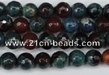 CAG5211 15 inches 8mm faceted round fire crackle agate beads