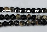 CAG5231 15 inches 6mm faceted round fire crackle agate beads