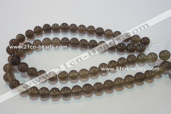 CAG5243 15.5 inches 12mm round Brazilian grey agate beads wholesale