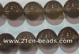 CAG5244 15.5 inches 14mm round Brazilian grey agate beads wholesale