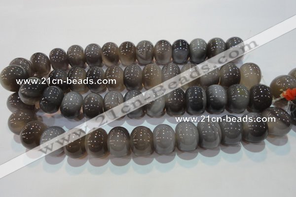 CAG5254 15.5 inches 15*20mm rondelle Brazilian grey agate beads