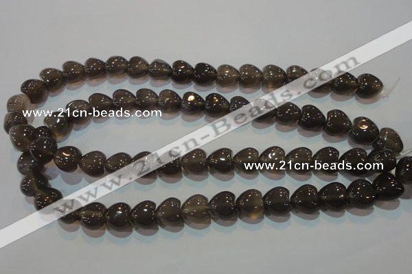 CAG5265 15.5 inches 12*12mm heart Brazilian grey agate beads