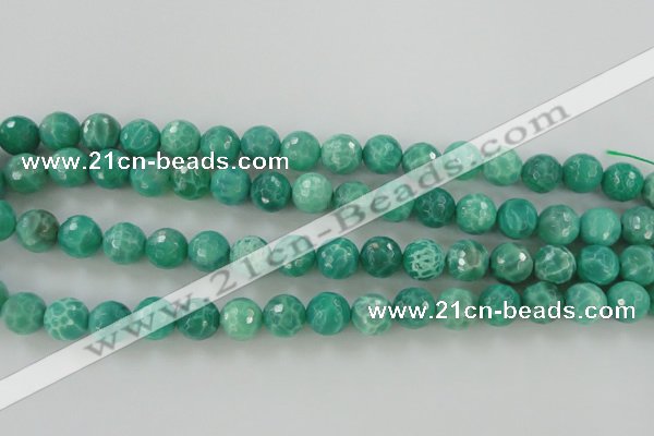 CAG5310 15.5 inches 6mm faceted round peafowl agate gemstone beads