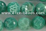 CAG5313 15.5 inches 12mm faceted round peafowl agate gemstone beads