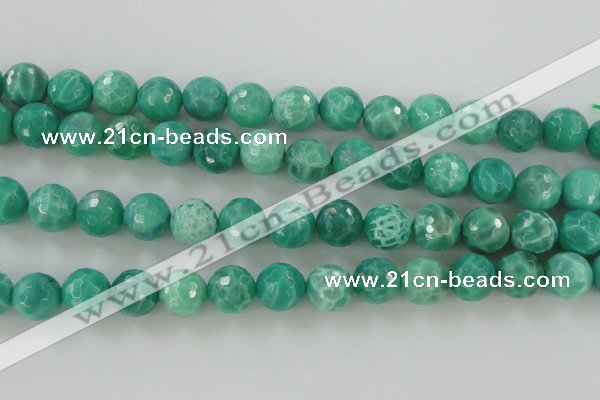 CAG5313 15.5 inches 12mm faceted round peafowl agate gemstone beads