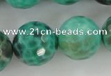 CAG5317 15.5 inches 20mm faceted round peafowl agate gemstone beads