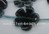 CAG5399 15.5 inches 26mm – 28mm carved flower dragon veins agate beads