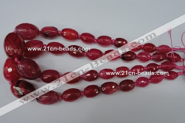 CAG5404 10*14mm – 20*30mm faceted drum dragon veins agate beads