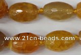 CAG5406 10*14mm – 20*30mm faceted drum dragon veins agate beads