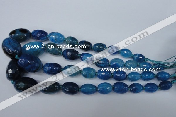 CAG5407 10*14mm – 20*30mm faceted drum dragon veins agate beads