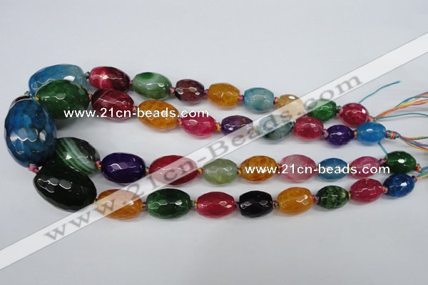CAG5409 10*14mm – 20*30mm faceted drum dragon veins agate beads