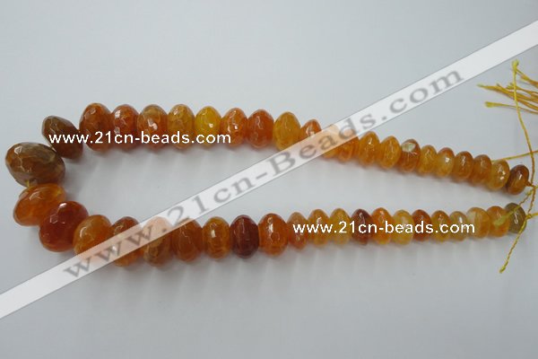 CAG5412 8*12mm – 13*22mm faceted rondelle dragon veins agate beads