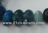 CAG5416 8*12mm – 13*22mm faceted rondelle dragon veins agate beads
