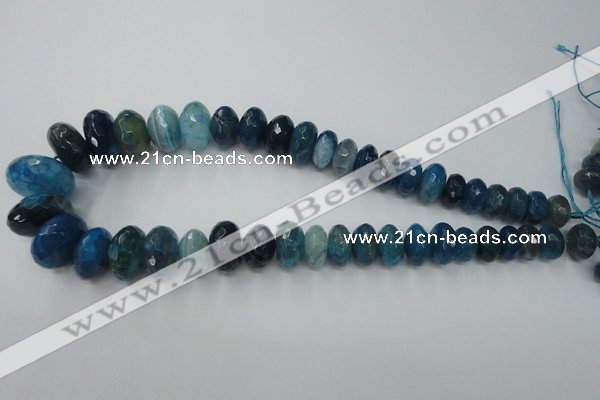 CAG5416 8*12mm – 13*22mm faceted rondelle dragon veins agate beads