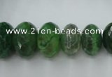 CAG5417 8*12mm – 13*22mm faceted rondelle dragon veins agate beads