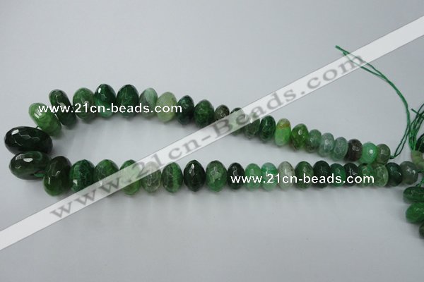 CAG5417 8*12mm – 13*22mm faceted rondelle dragon veins agate beads