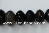 CAG5419 8*12mm – 13*22mm faceted rondelle dragon veins agate beads