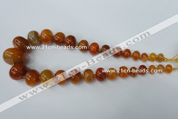 CAG5422 8*12mm – 20*30mm rondelle dragon veins agate beads