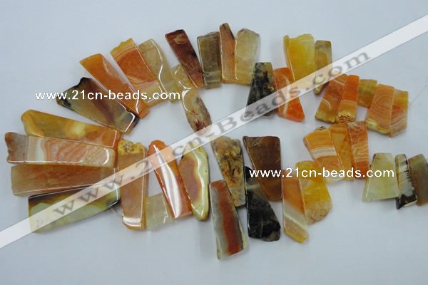 CAG5452 15.5 inches 16*20mm - 17*70mm freeform agate gemstone beads