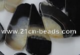 CAG5469 15.5 inches 25*35mm - 30*60mm freeform agate gemstone beads