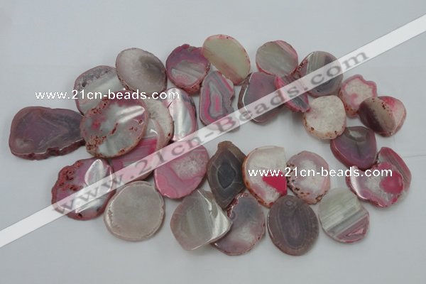 CAG5470 15.5 inches 22*25mm - 35*40mm freeform agate gemstone beads