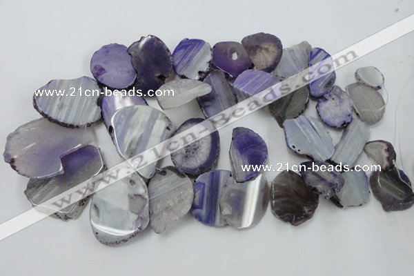 CAG5472 15.5 inches 16*22mm - 40*45mm freeform agate gemstone beads