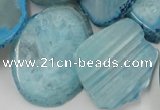 CAG5473 15.5 inches 16*22mm - 40*45mm freeform agate gemstone beads