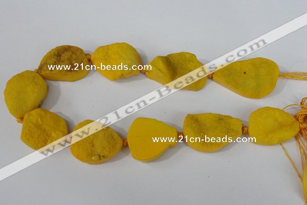 CAG5481 15.5 inches 20*30mm - 25*35mm freeform agate gemstone beads