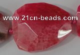 CAG5488 15.5 inches 30*35mm – 35*40mm faceted freeform agate beads