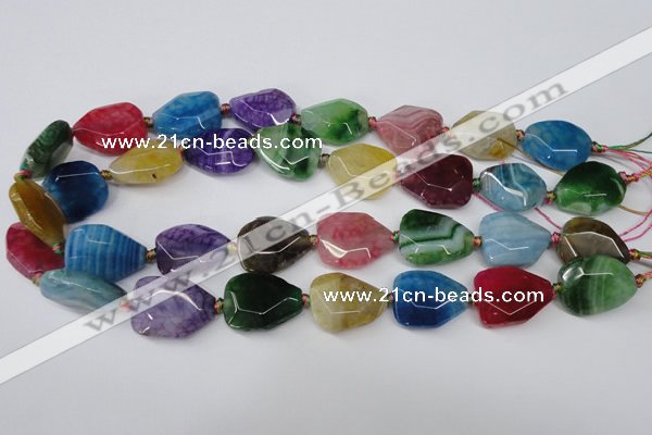 CAG5493 15.5 inches 18*22mm freeform agate gemstone beads